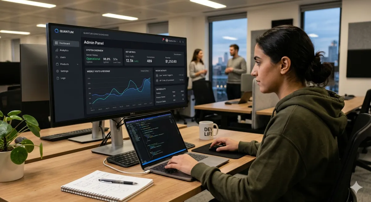 برمجة لوحة تحكم (Admin Dashboard)